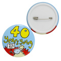 Fashion custom round plastic pin button badge